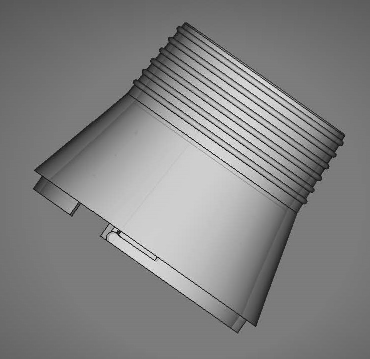 EcoFlow Wave 2 hose adapter 3D model