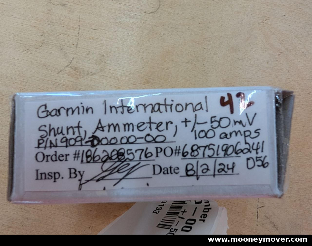PY-0042 — 03 inspection package label — actual item or package view